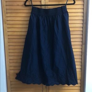 Uniqlo Navy Detailed Maxi Skirt w/ Pockets